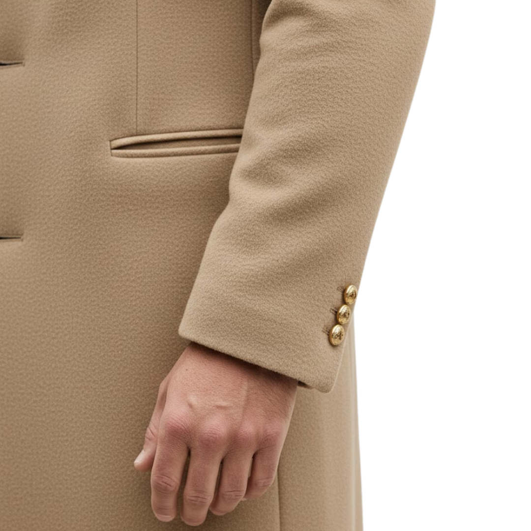 Kieran | Single Breasted Overcoat with Notch Lapel