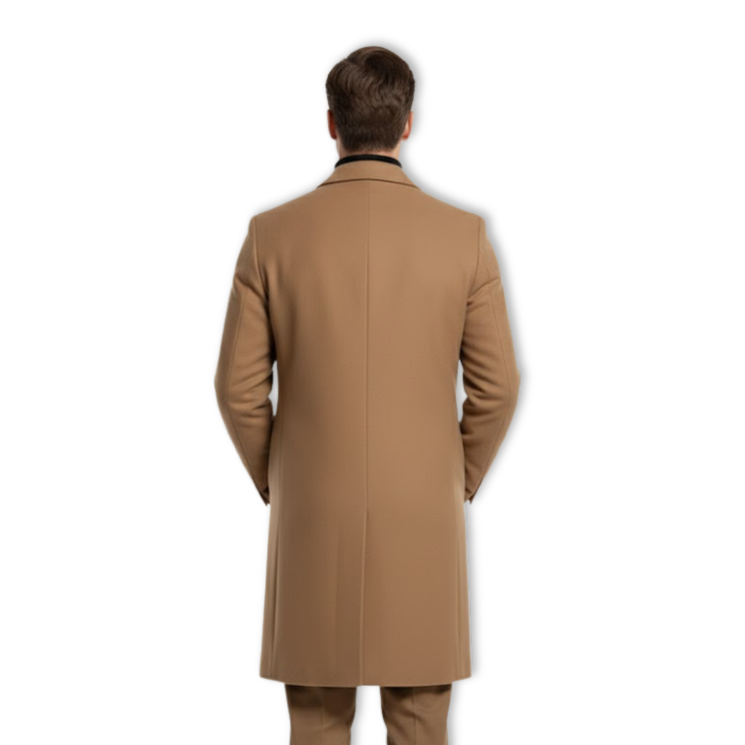 Everett | Long Overcoat with Notch Lapel
