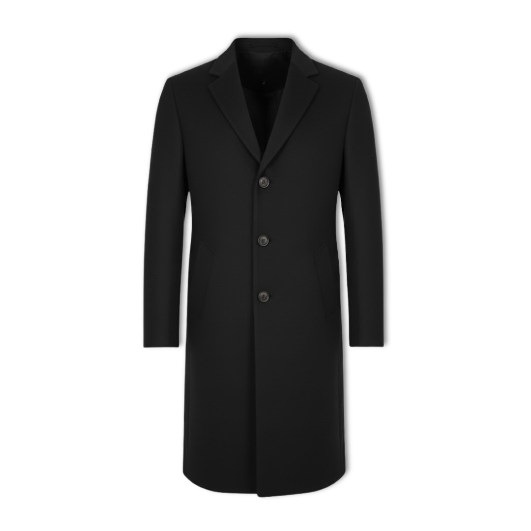 Everett | Long Overcoat with Notch Lapel
