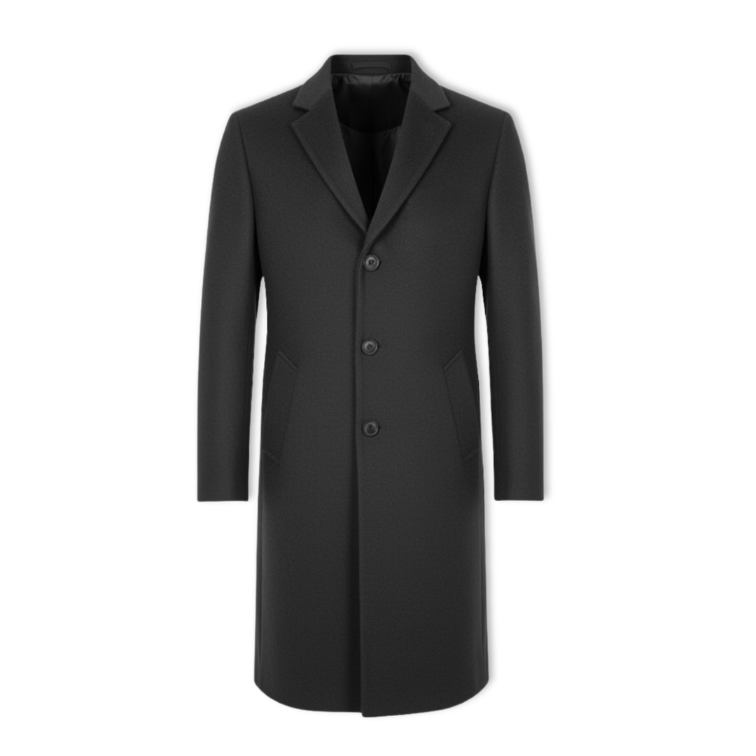 Everett | Long Overcoat with Notch Lapel