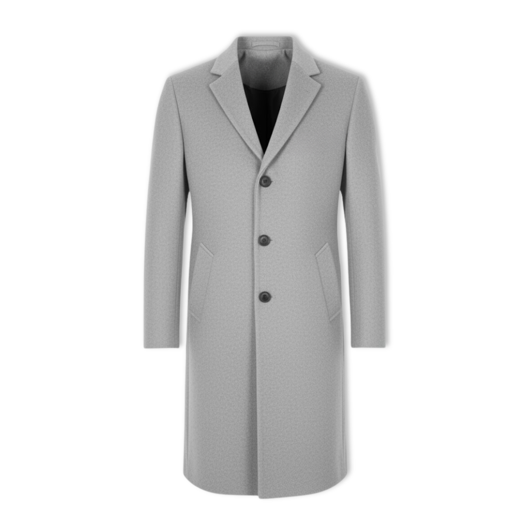 Everett | Long Overcoat with Notch Lapel