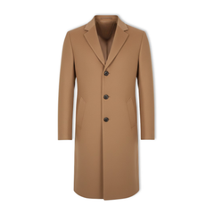 Everett | Long Overcoat with Notch Lapel