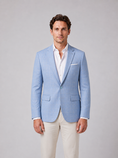 Men's Tailored Blazer with Windowpane Check – Smart Tailored Jacket