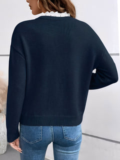 Kaitlyssa | Women’s Lace-Trim Sweater with Lace Details