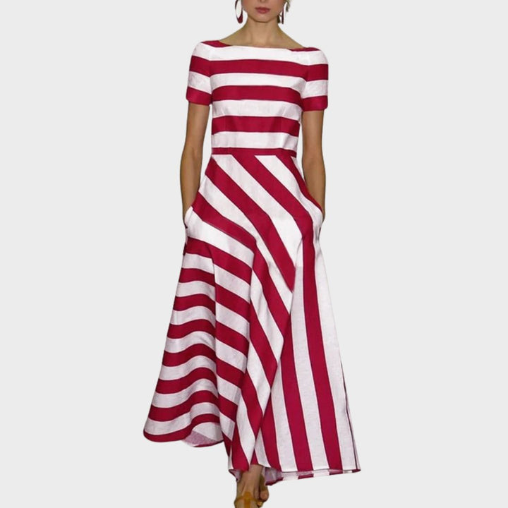 Women’s Fluid Stripe Dress with Pockets
