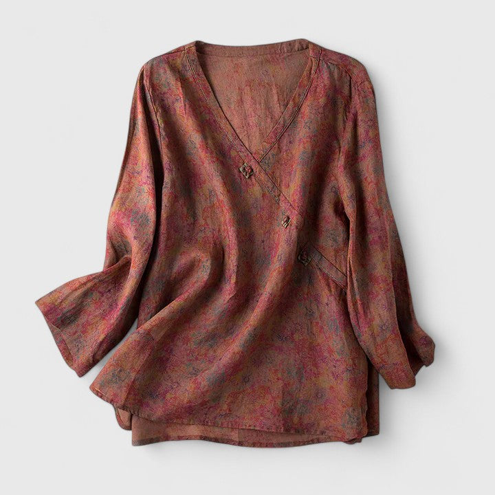 Solene | Women’s Comfortable Blouse with Subtle Embroidery