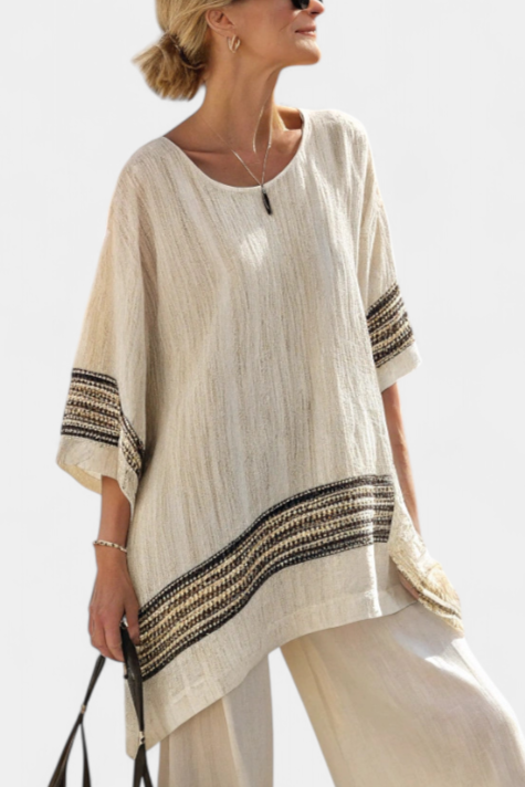 Harlowe | Women’s Flowing Top and Pants with Stripes