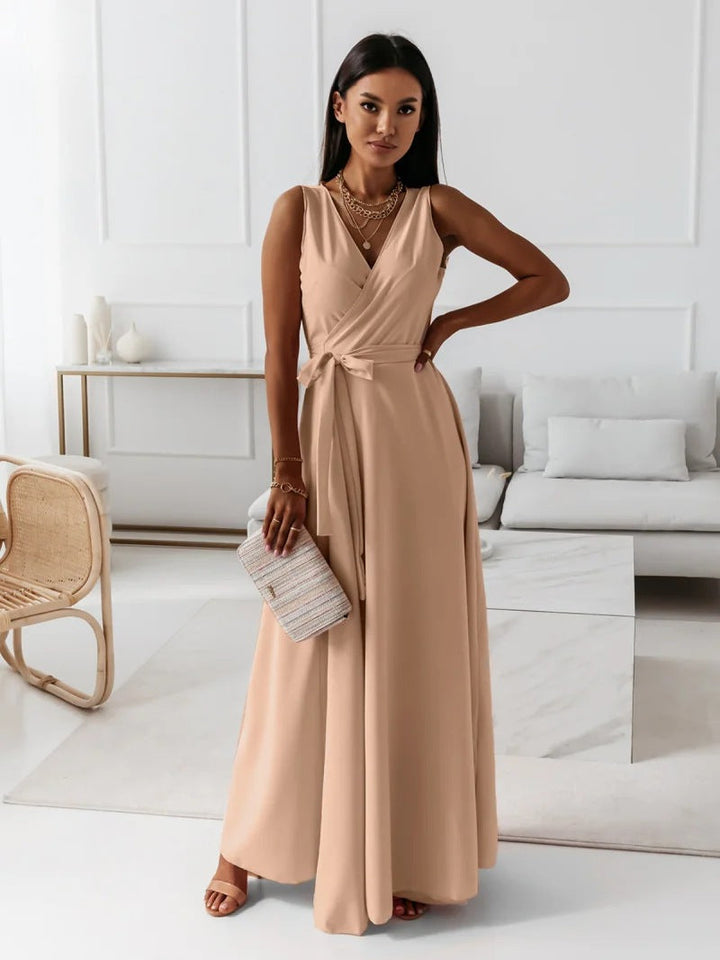 Hailey | Women’s Wrap Maxi Dress with Waist Tie