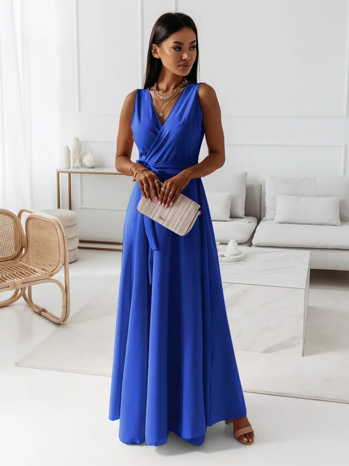 Hailey | Women’s Wrap Maxi Dress with Waist Tie