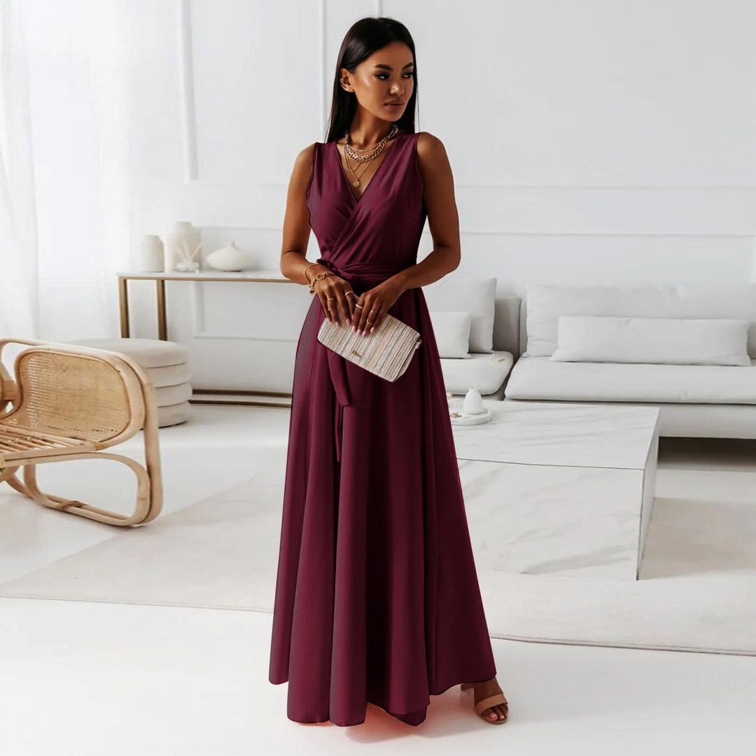 Hailey | Women’s Wrap Maxi Dress with Waist Tie