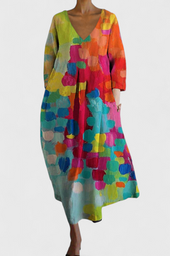 Women’s V-Neck Dress with All-Day Comfort