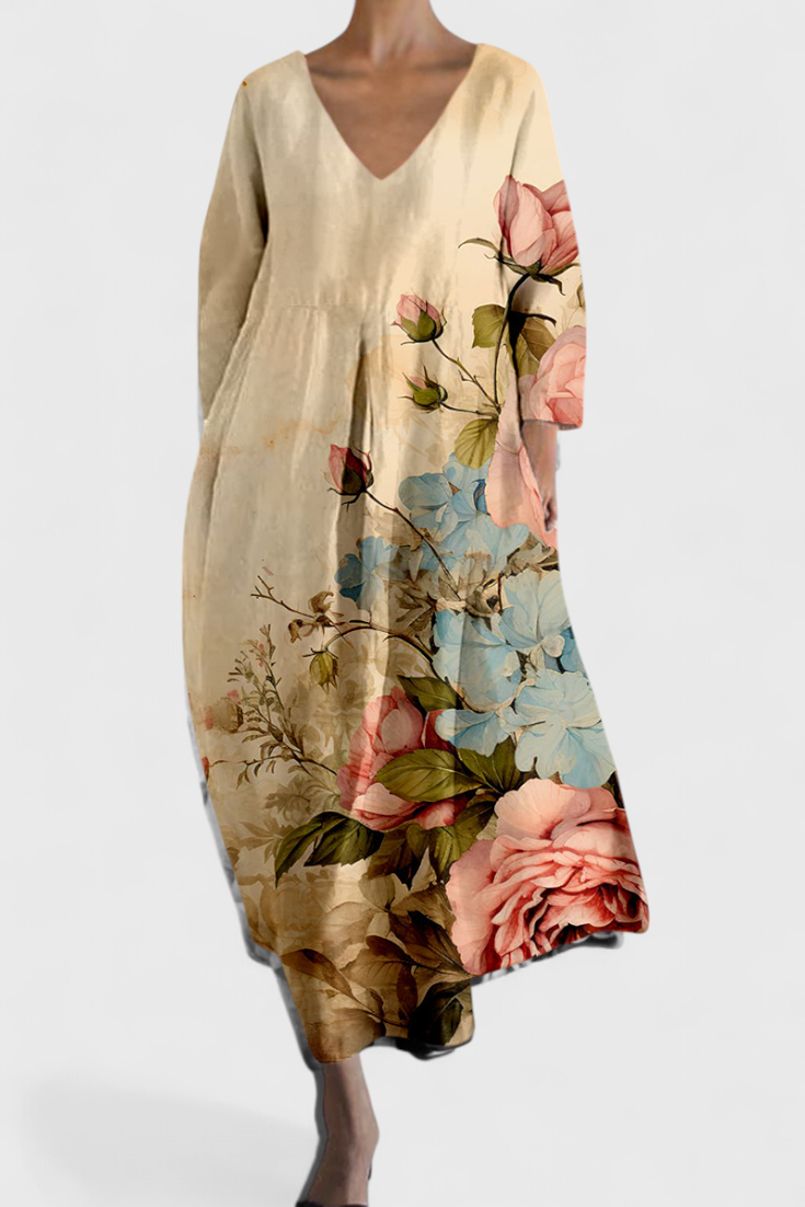 Women’s V-Neck Dress with All-Day Comfort