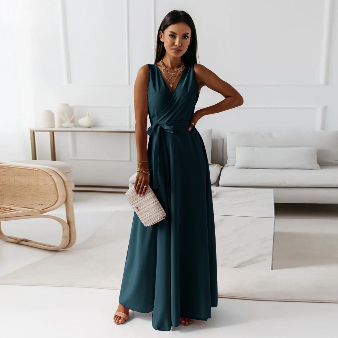 Hailey | Women’s Wrap Maxi Dress with Waist Tie
