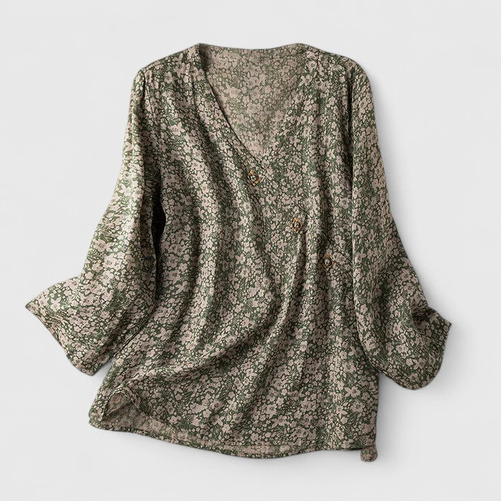 Solene | Women’s Comfortable Blouse with Subtle Embroidery