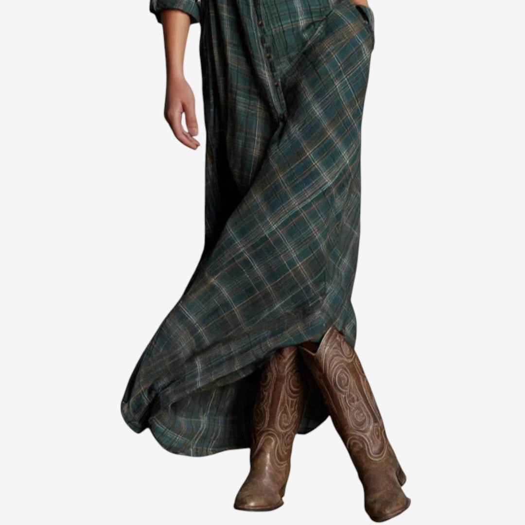 Marcelline | Women’s Elegant Dress with Collar Buttons