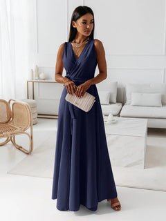 Hailey | Women’s Wrap Maxi Dress with Waist Tie