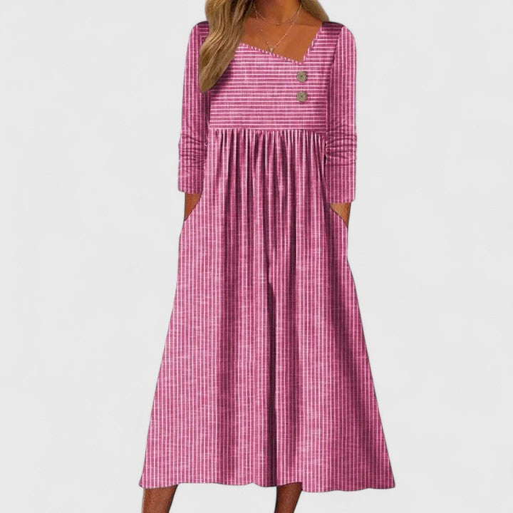 Women’s Midi Dress - Waist Contouring