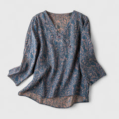 Solene | Women’s Comfortable Blouse with Subtle Embroidery