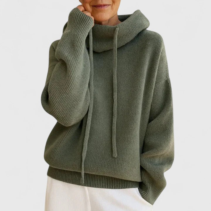 Tin | Women’s Turtleneck Sweater with Drawstring