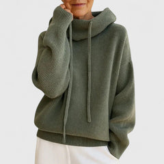 Tin | Women’s Turtleneck Sweater with Drawstring