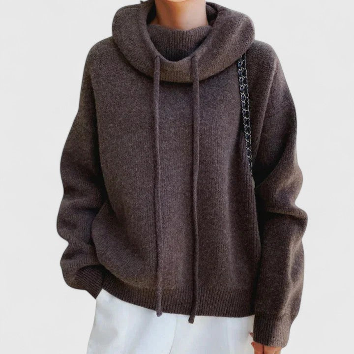 Tin | Women’s Turtleneck Sweater with Drawstring