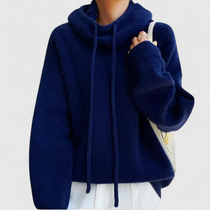 Tin | Women’s Turtleneck Sweater with Drawstring
