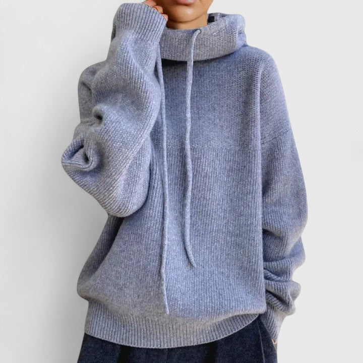 Tin | Women’s Turtleneck Sweater with Drawstring