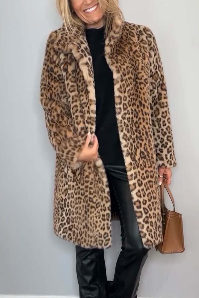 Women’s Leopard Winter Coat with Warmth
