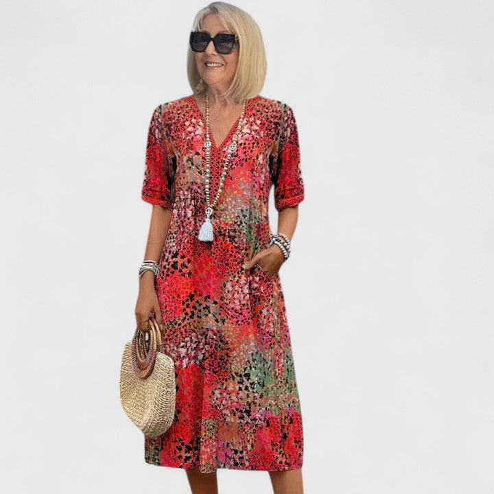Isolde | Women’s Midi Dress with Lightweight Draping