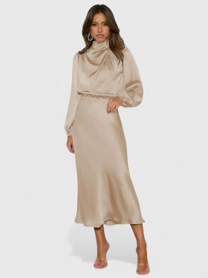 Emryssah | Women’s Elegant Maxi Dress with Lantern Sleeves