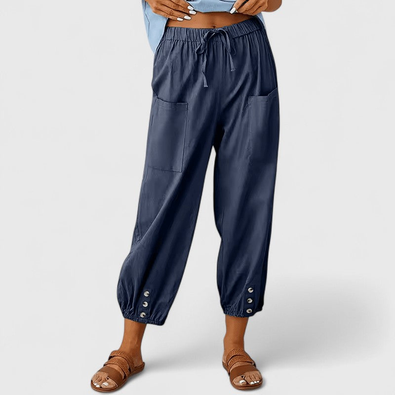 Jolie | Women’s Wide-Leg Pants with Elastic Waist