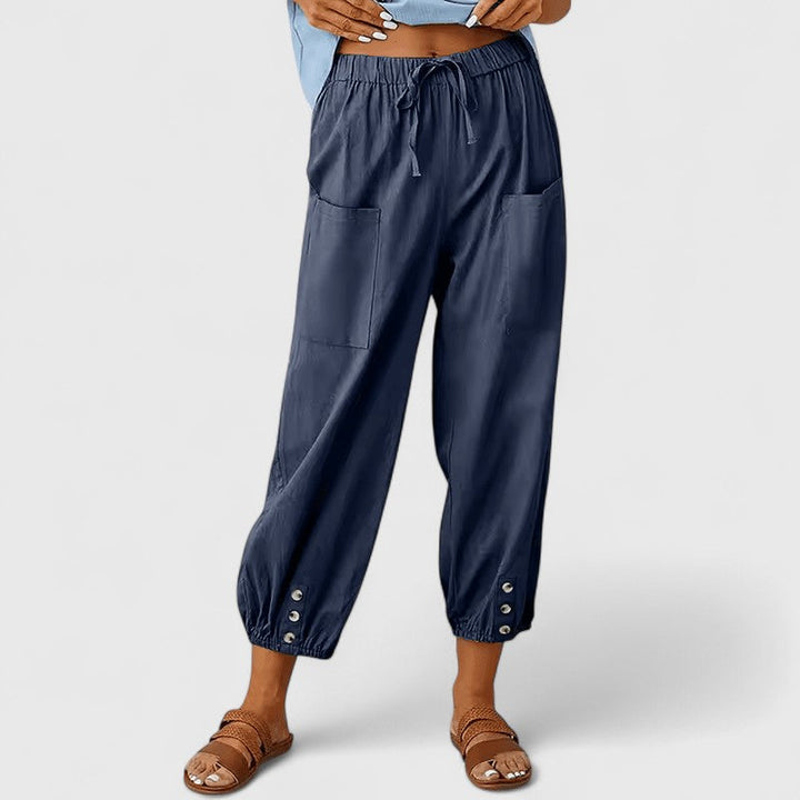 Jolie | Women’s Wide-Leg Pants with Elastic Waist