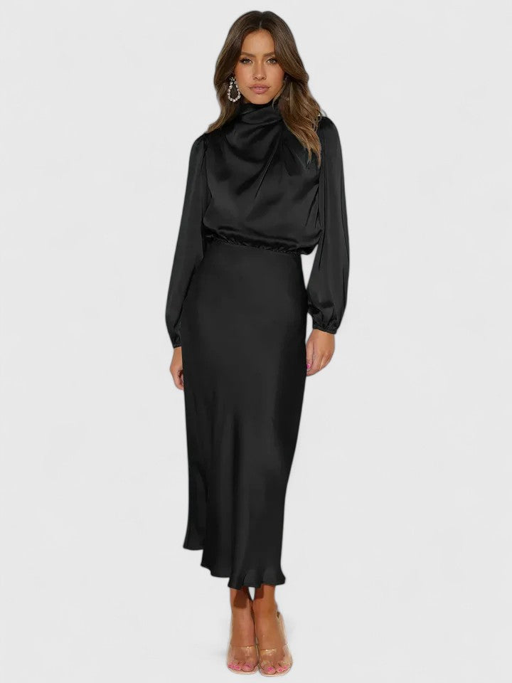 Emryssah | Women’s Elegant Maxi Dress with Lantern Sleeves