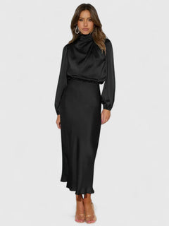 Emryssah | Women’s Elegant Maxi Dress with Lantern Sleeves