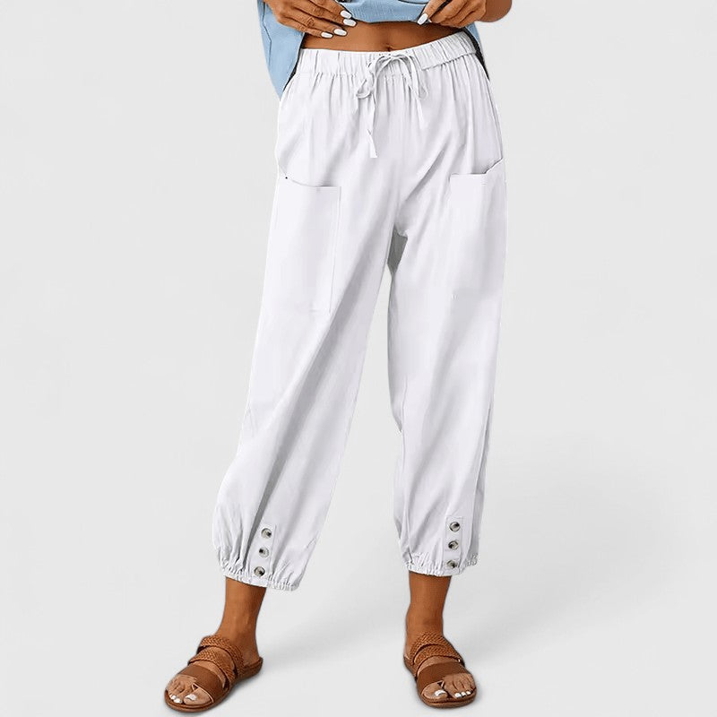 Jolie | Women’s Wide-Leg Pants with Elastic Waist