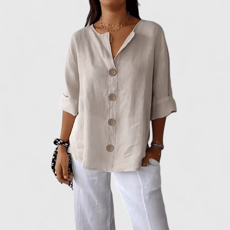 Women’s Elegant Blouse with Button Front