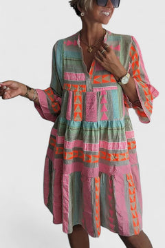 Women's Boho Tiered Dress with Swing