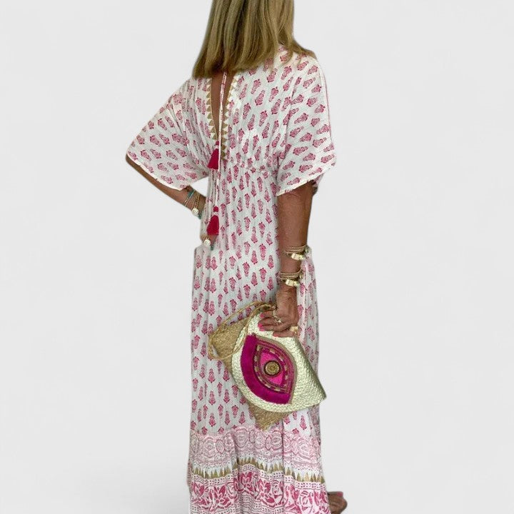 Lyrianna | Women’s Comfortable Maxi Dress with Boho Print