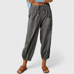 Jolie | Women’s Wide-Leg Pants with Elastic Waist