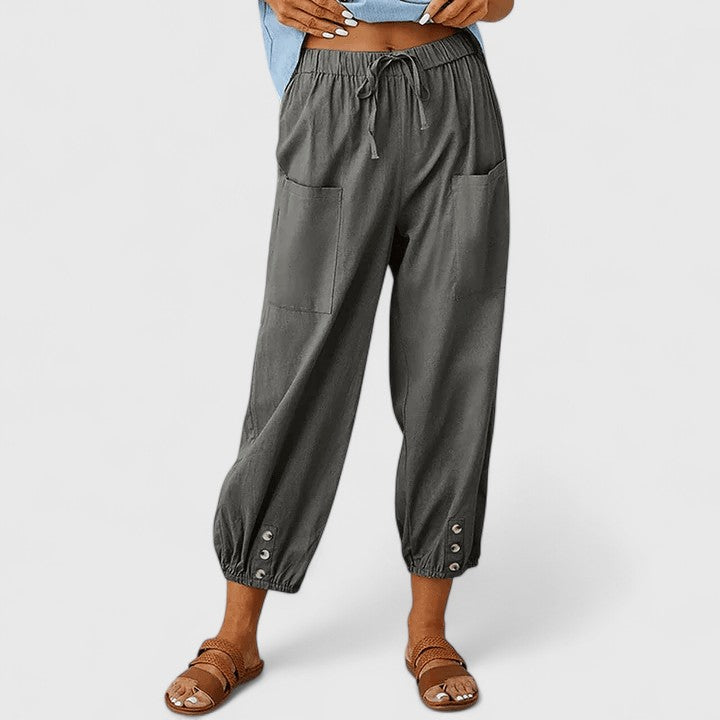 Jolie | Women’s Wide-Leg Pants with Elastic Waist