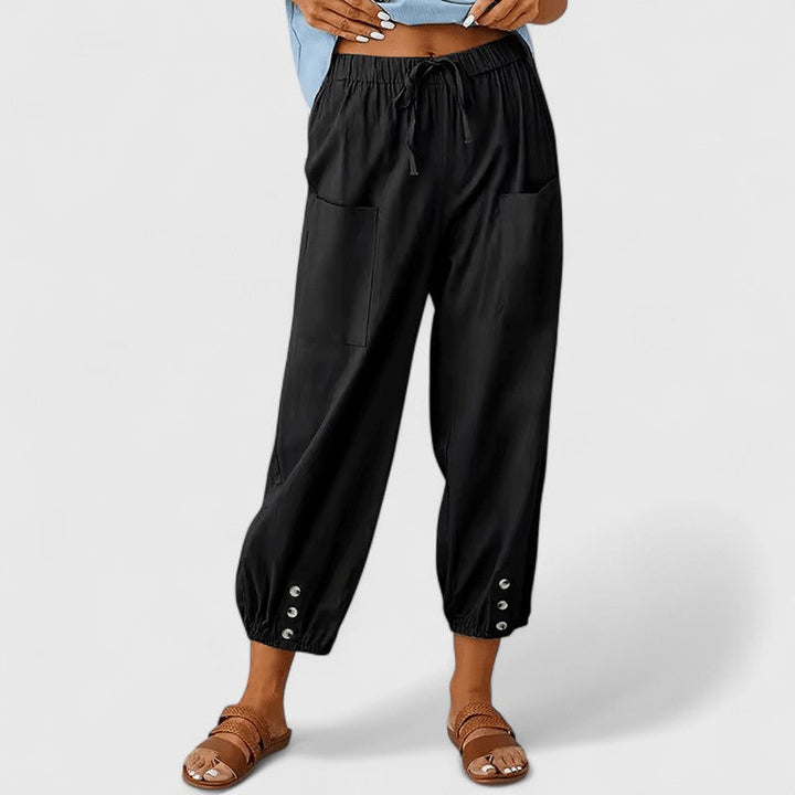 Jolie | Women’s Wide-Leg Pants with Elastic Waist
