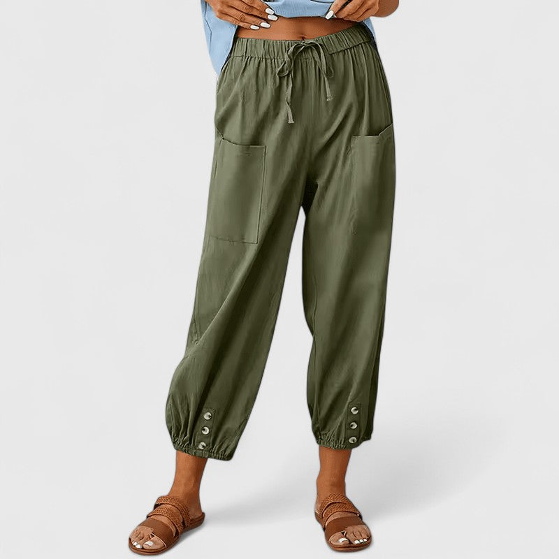 Jolie | Women’s Wide-Leg Pants with Elastic Waist