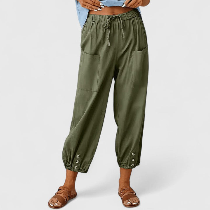 Jolie | Women’s Wide-Leg Pants with Elastic Waist