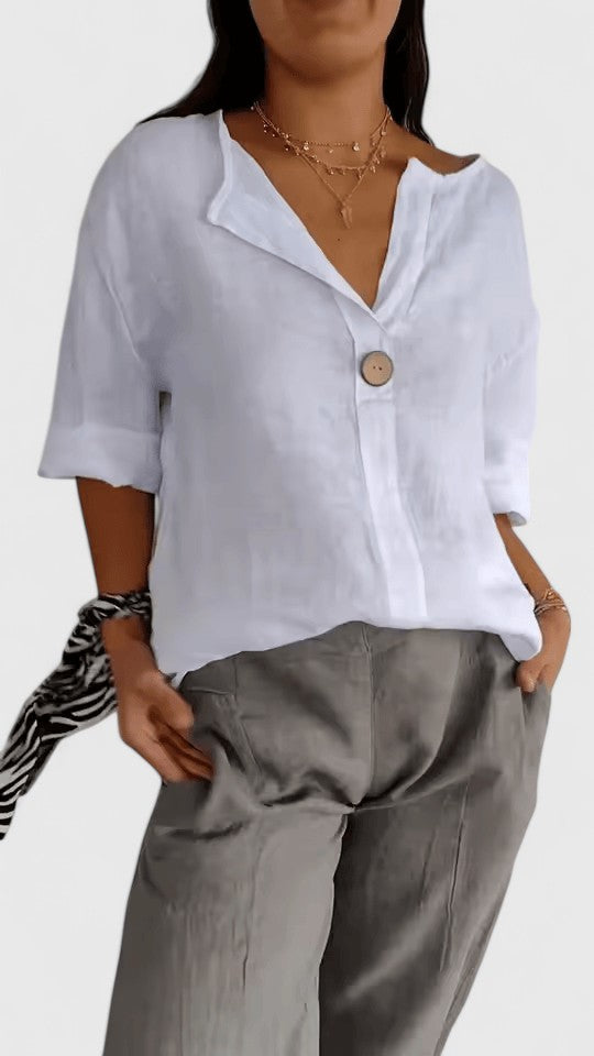 Women’s Elegant Blouse with Knot Front Detail