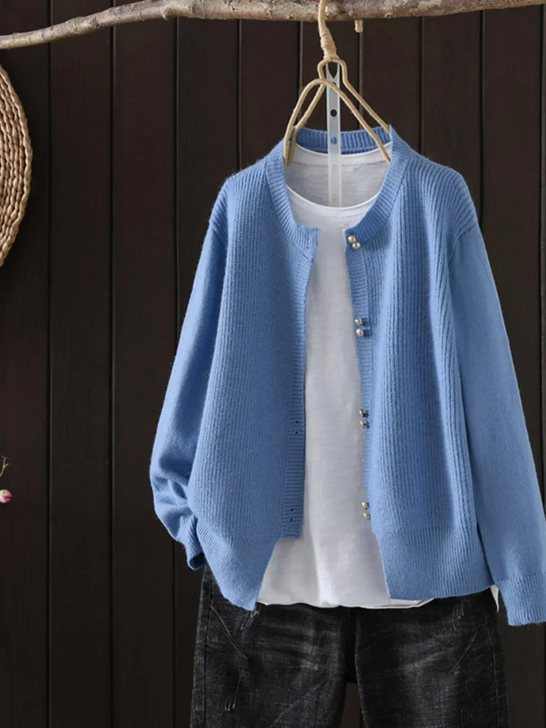 Auri | Women’s Cardigan with Pearl-Inspired Buttons