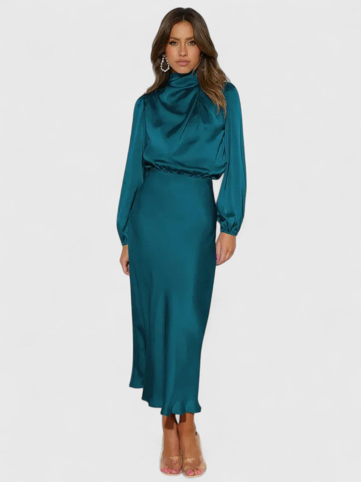 Emryssah | Women’s Elegant Maxi Dress with Lantern Sleeves
