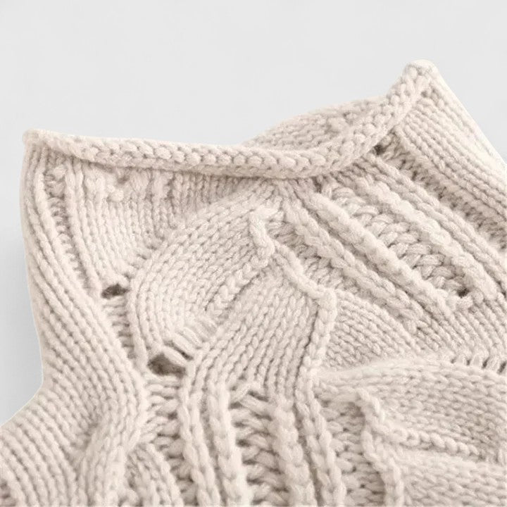 Women’s Cable Knit Sweater with Lightweight Warmth