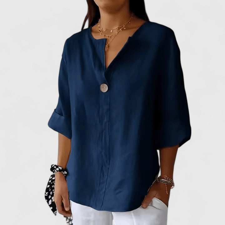 Women’s Elegant Blouse with Knot Front Detail