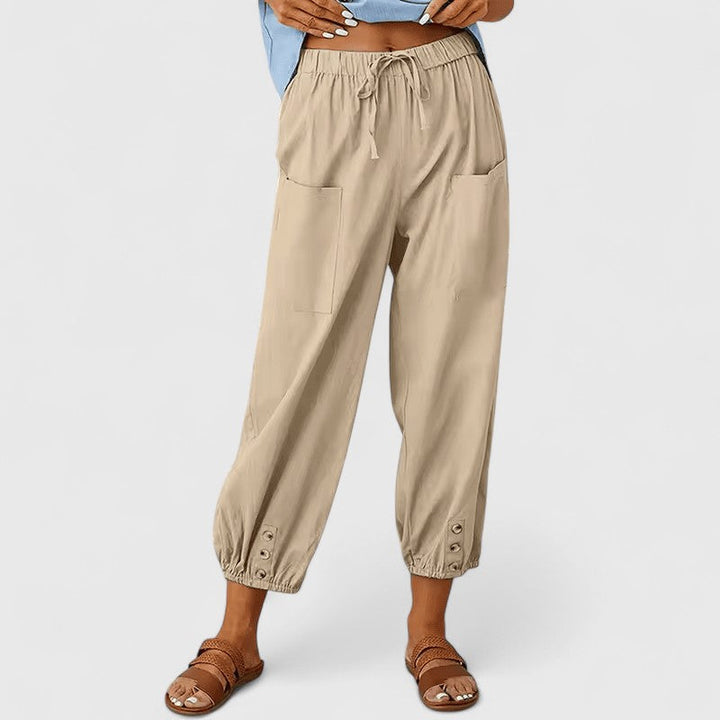 Jolie | Women’s Wide-Leg Pants with Elastic Waist