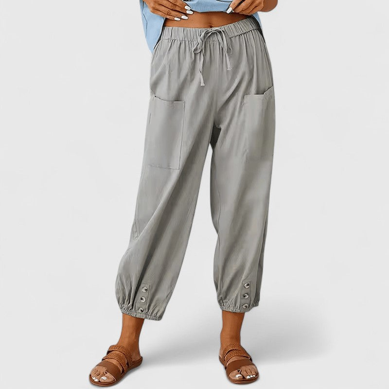 Jolie | Women’s Wide-Leg Pants with Elastic Waist
